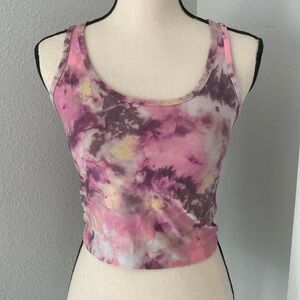 Calvin Klein Performance Pink Marble Athletic Top